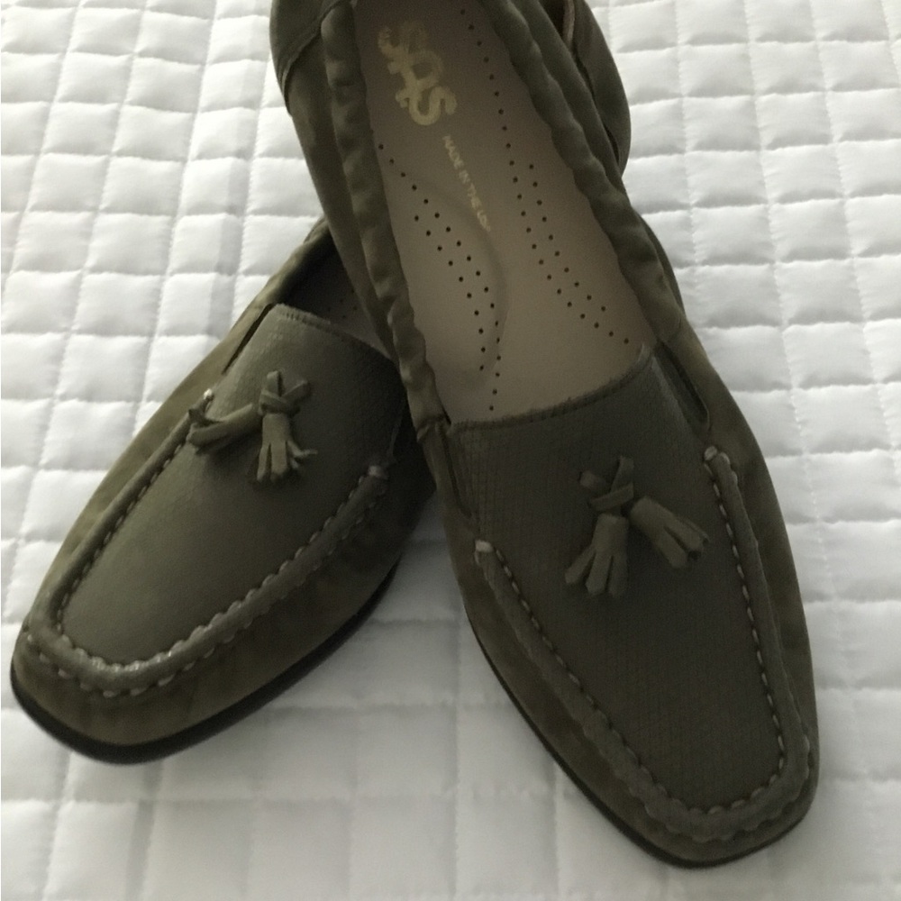 SAS Olive Tassel Slip-On Loafers for women
